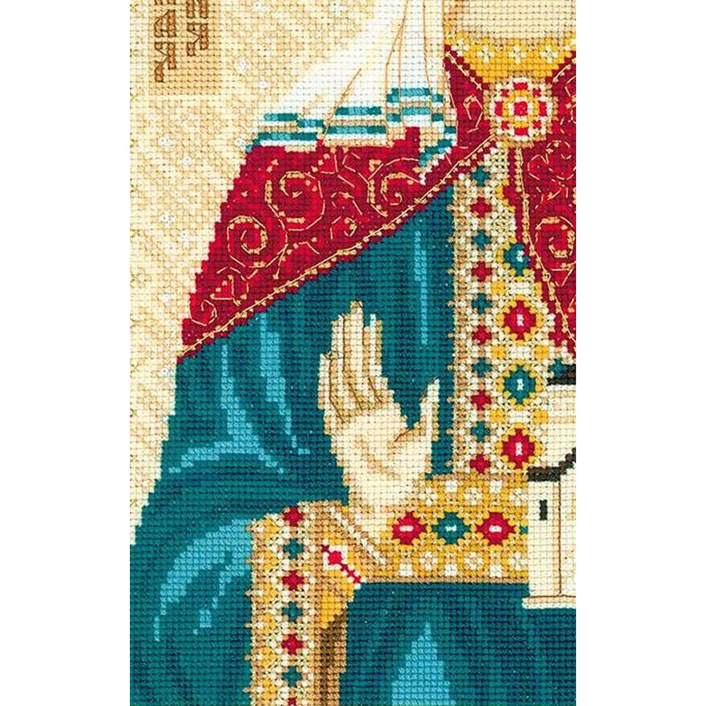 Riolis 1454  kit point croix  Icône Ste Anna de Novgorod  4