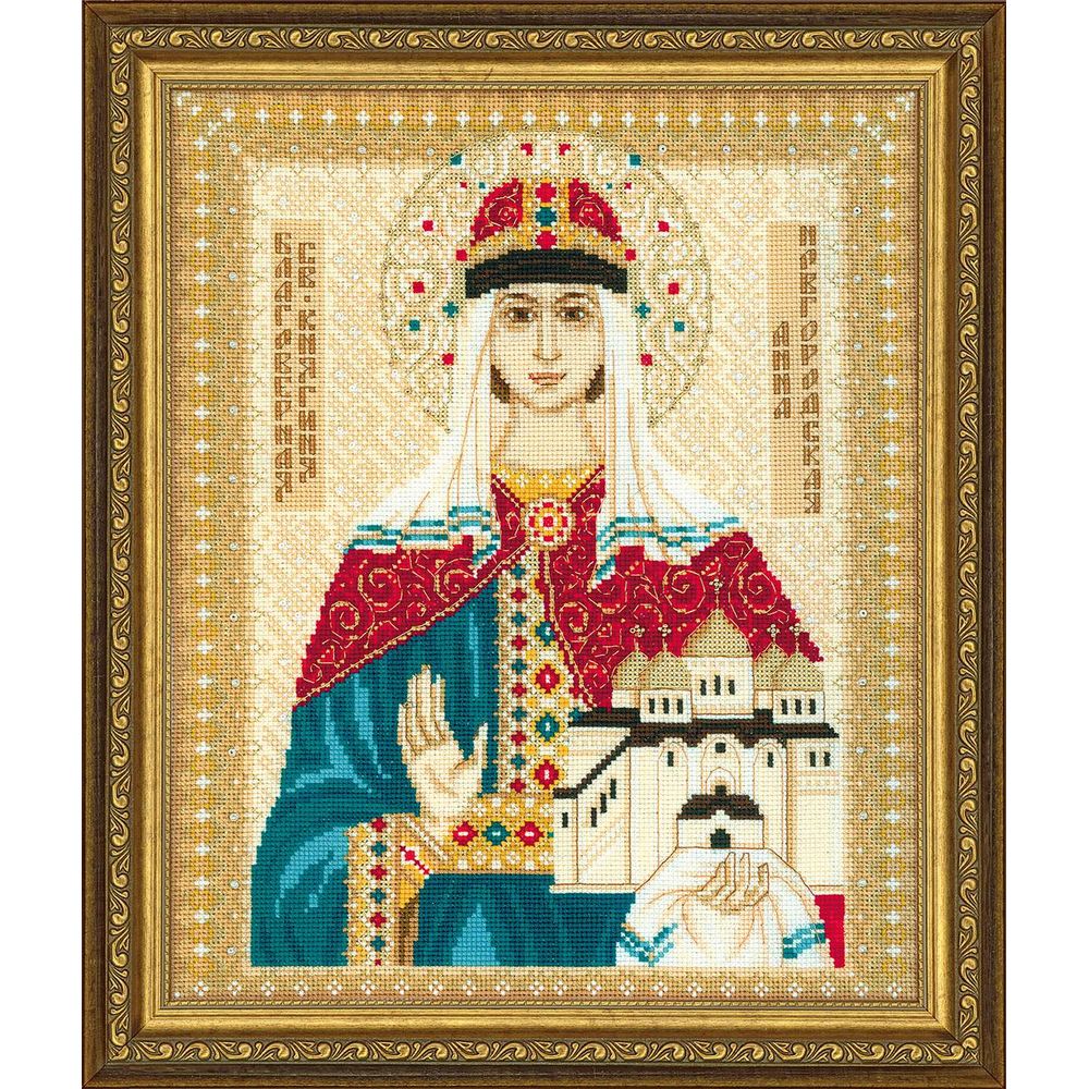 Riolis 1454  kit point croix  Icône Ste Anna de Novgorod