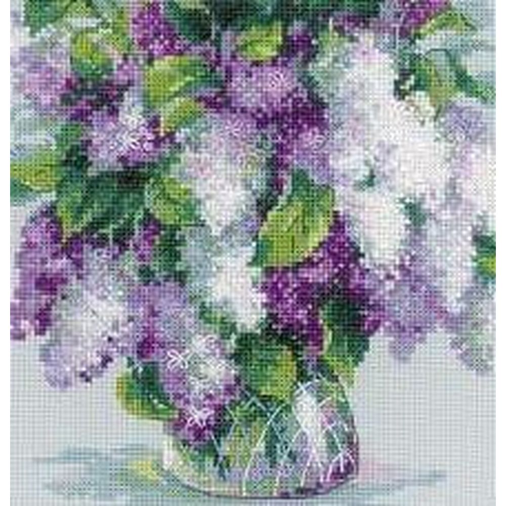 Riolis 1447  bouquet de lilas  kit point de croix compté  2