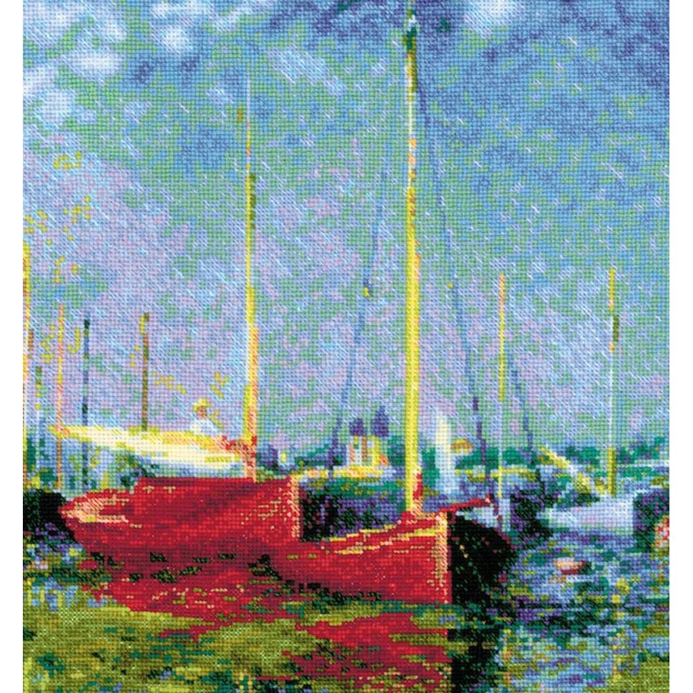 Riolis 1779  kit point de c roix compté  Argenteuil after C. Monet s Painting  2