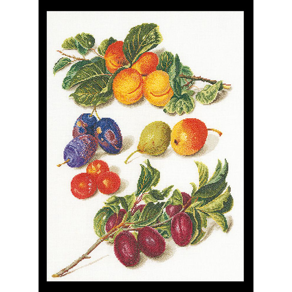 Thea Gouverneur 3062  kit point de croix compté  Pêches et prunes  1