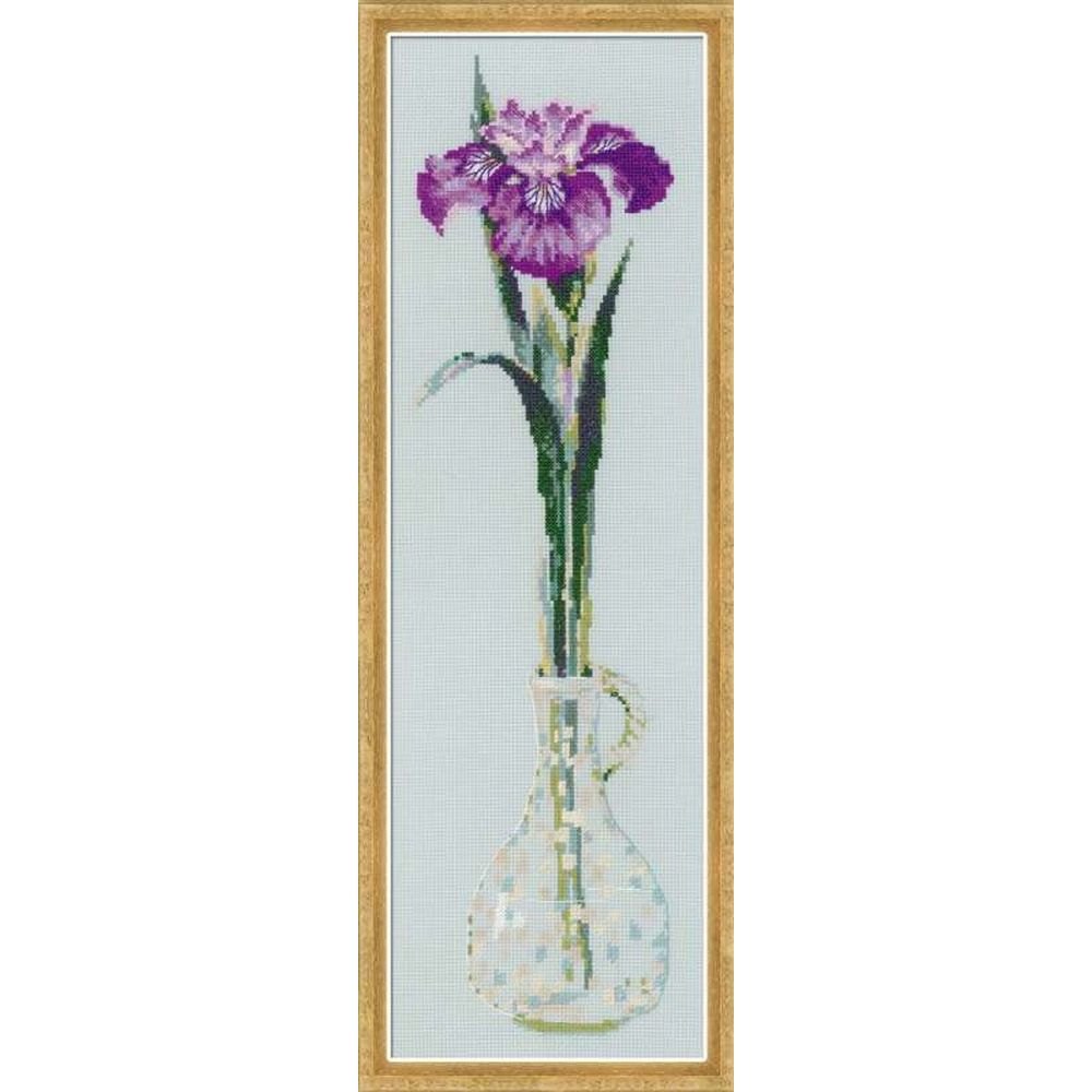 Riolis 1374  kit point croix compté  Irise violet  1