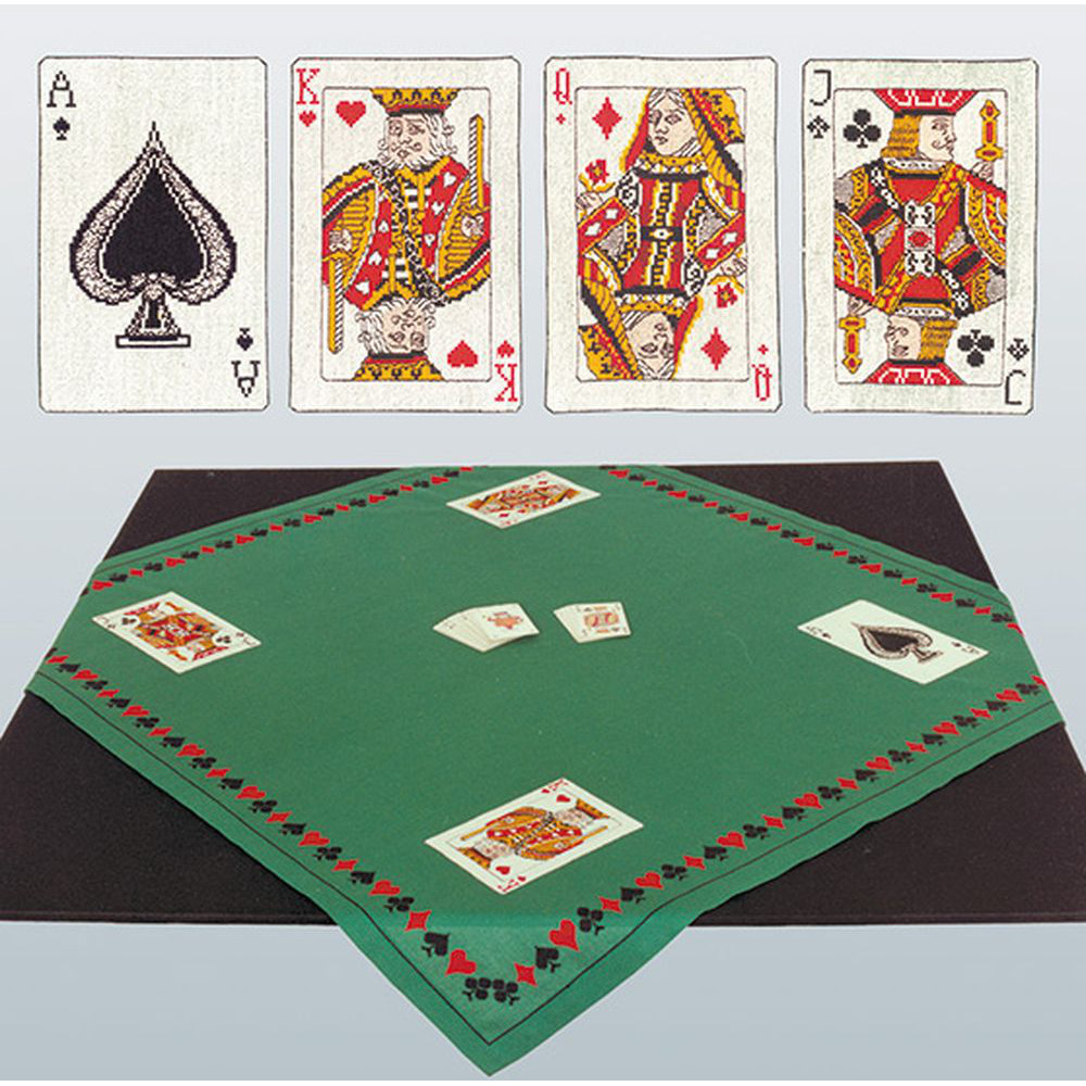Thea Gouverneur 954  kit point croix compté  tapis pour jeu de cartes