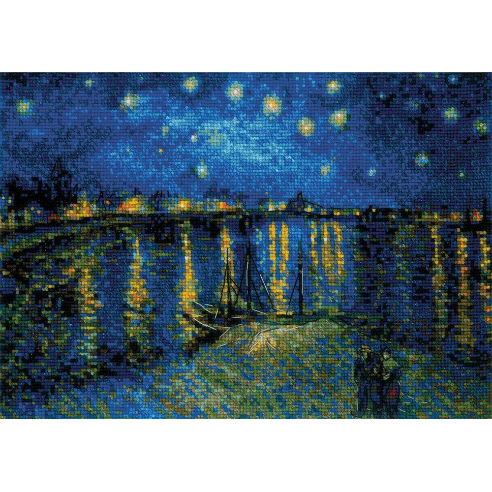 Nuit étoilée sur le Rhône  1884  Riolis