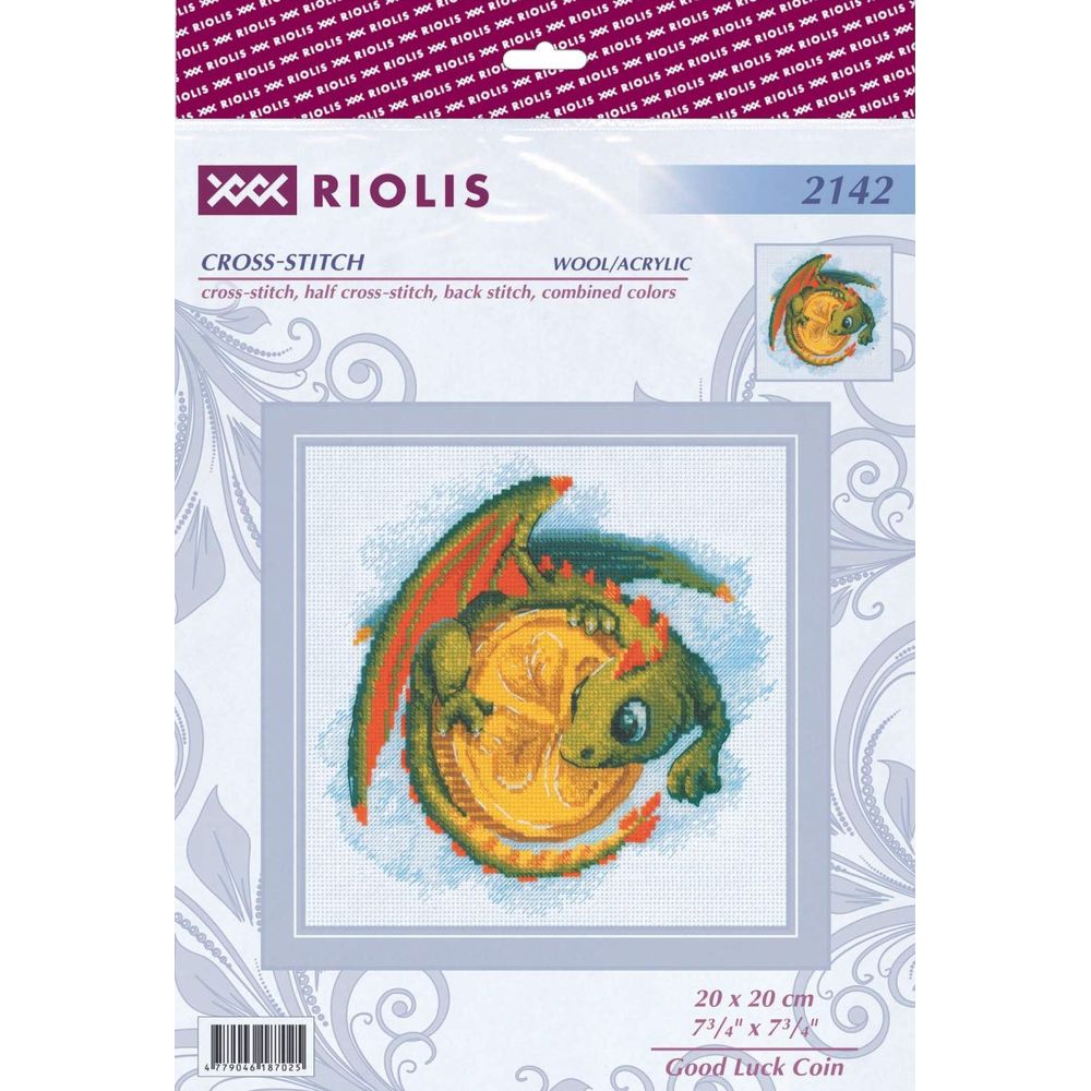 Riolis 2142  kit point croix  Pièce de bonne chance  1