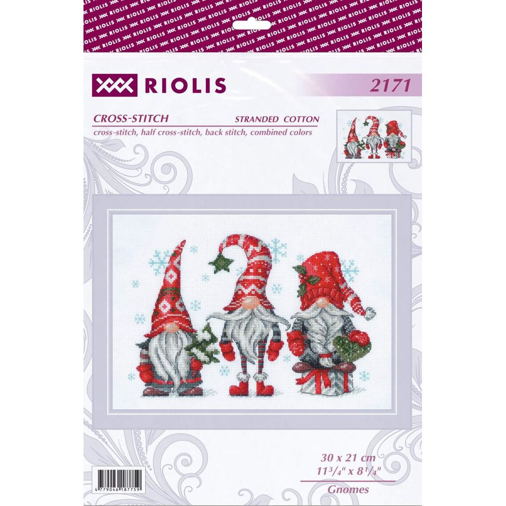Riolis 2171  kit point croix  Gnomes  1