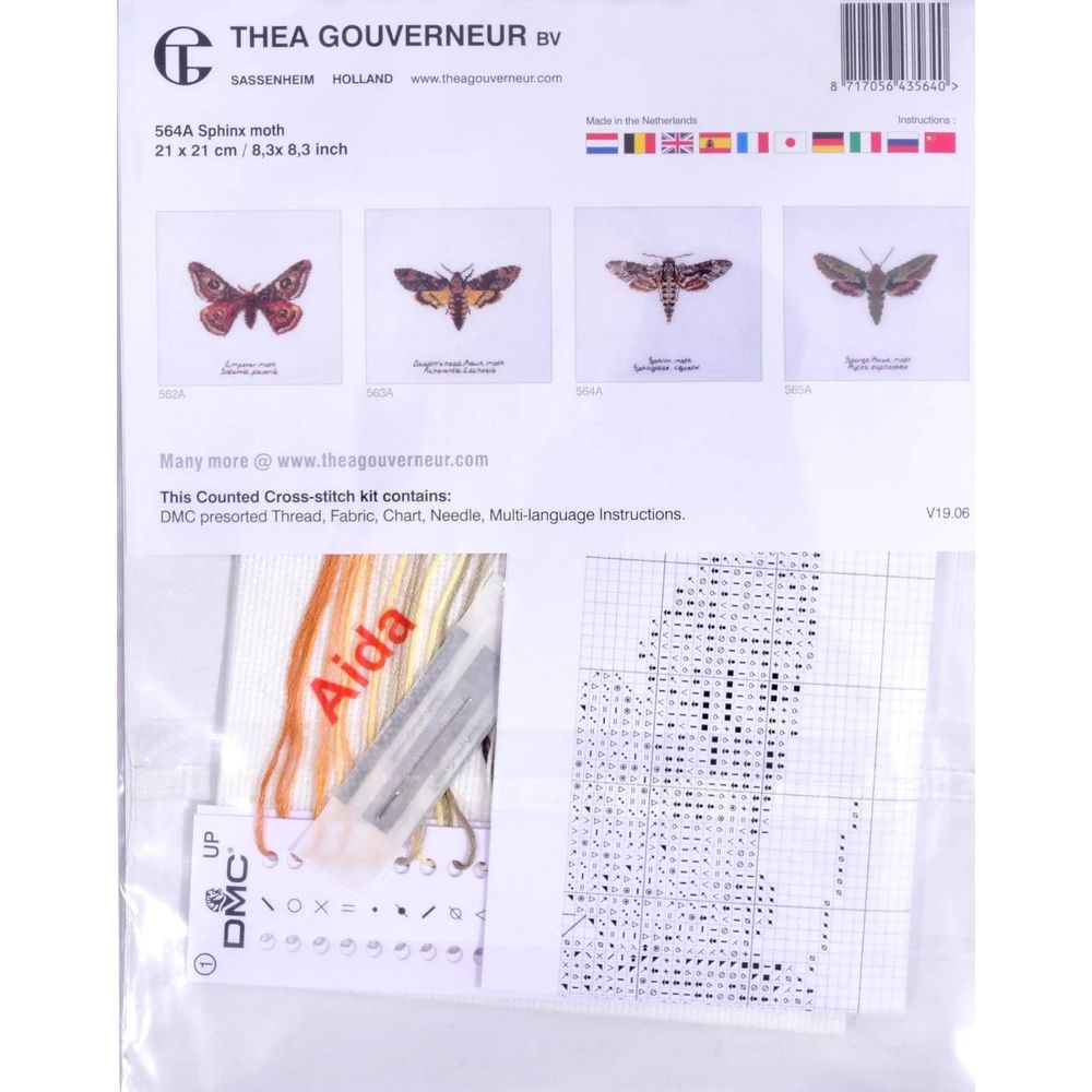 Thea Gouverneur 564  kit point de croix  Papillon Sphins  3