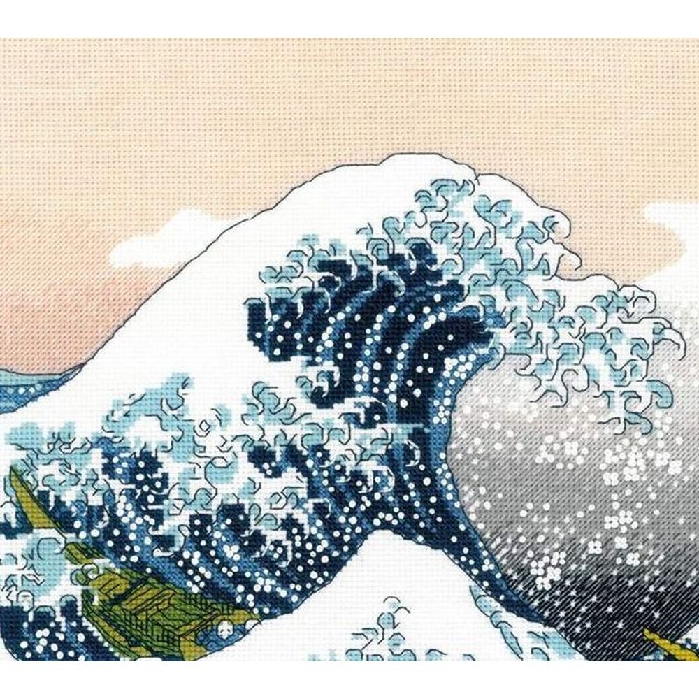 Riolis 2186  kit point croix  La Grande Vague au large de Kanagawa daprès lœuvre de K. Hokusai  2