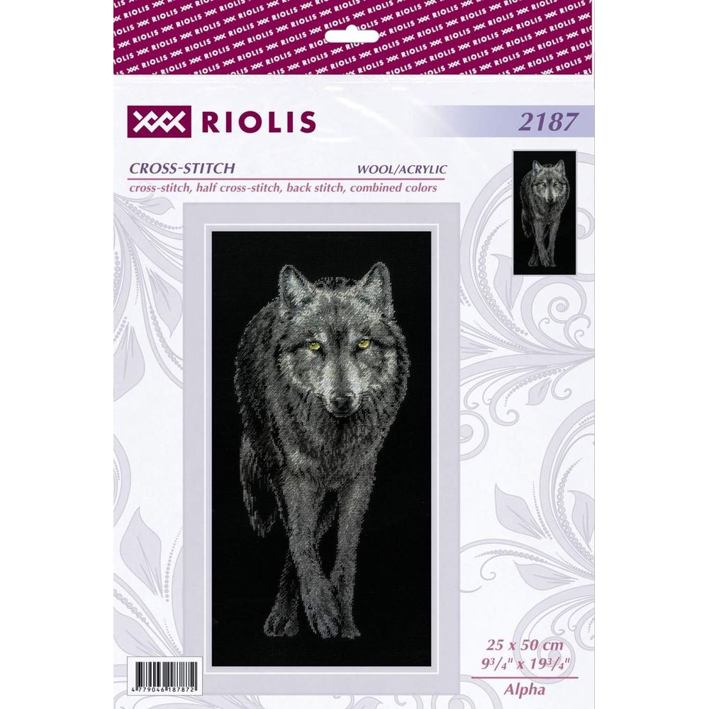 Riolis 2187  kit point croix  Loup  Alpha  1