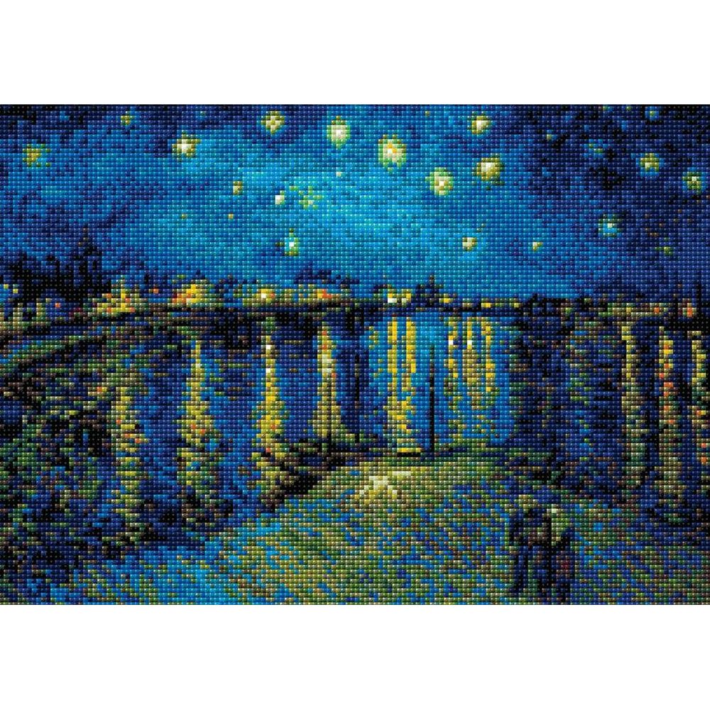 Riolis AM0044  Broderia Diamant  nuit étoilée sur le rhône  Van Gogh  1