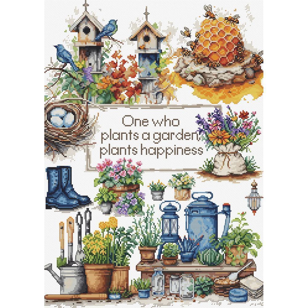 Luca-S B2424  kit point croix compté  Plantes de jardin
