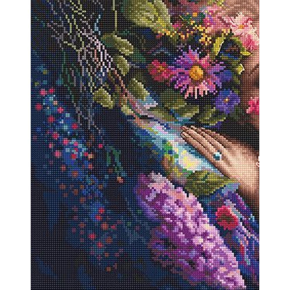 Letistitch 8081  kit point croix compté  Lit de Fleurs  6