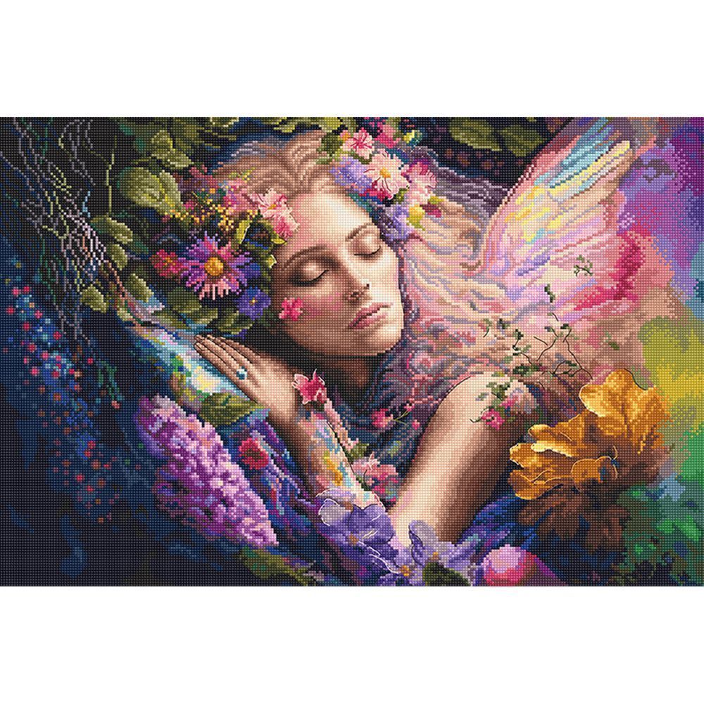 Letistitch 8081  kit point croix compté  Lit de Fleurs