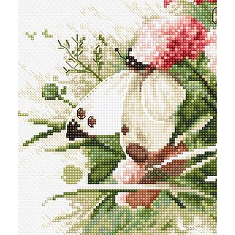 Letistitch 938  kit point de croix compté  Papillons et fleurs  3