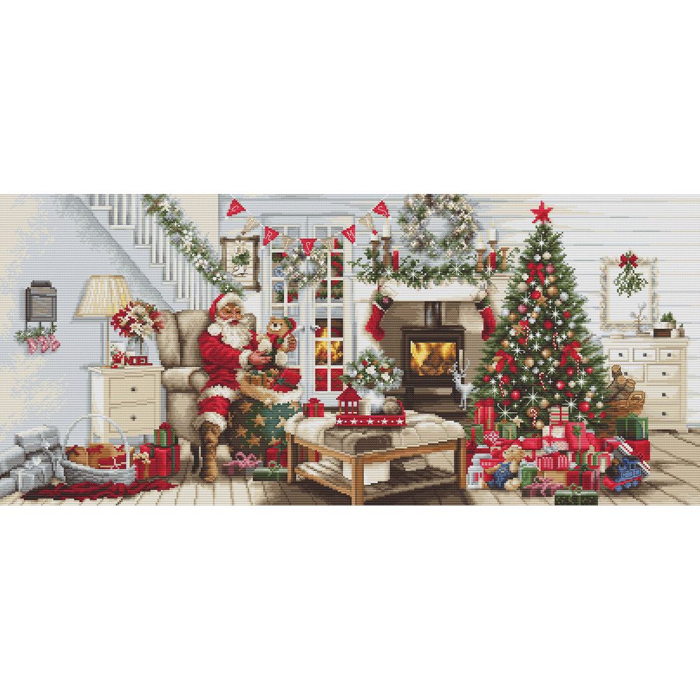 Dimensions Kit Au Point De Croix Compté La Tradition De Noël