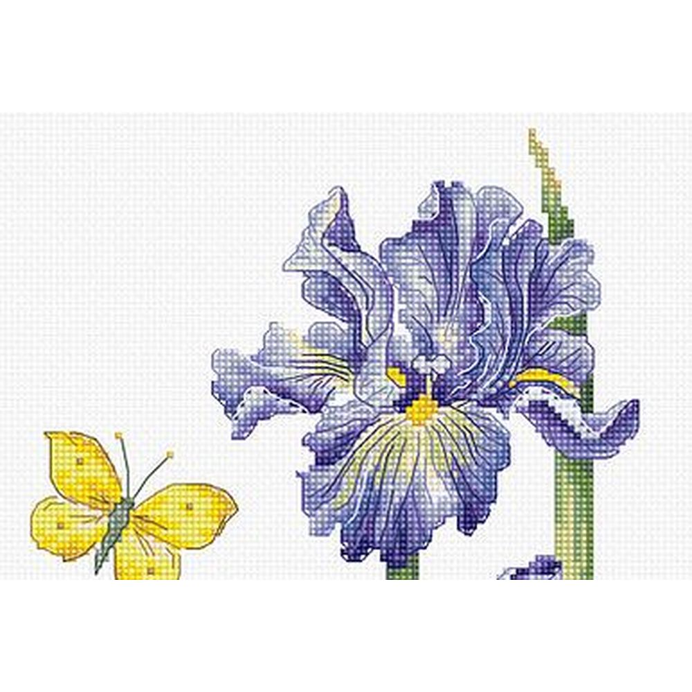 Luca-S B7001  kit point de croix compté  Irises  2