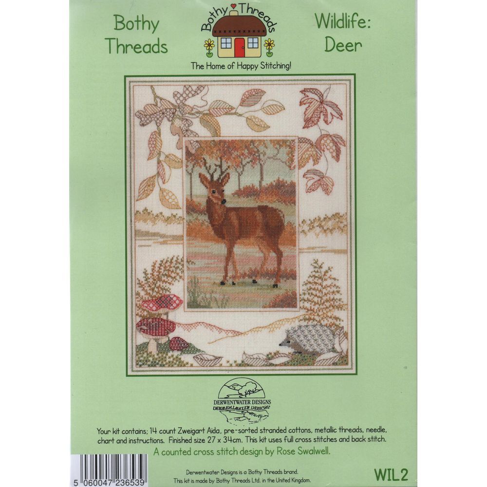 Bothy Threads WIL2  kit point croix  Faune Cerf  3