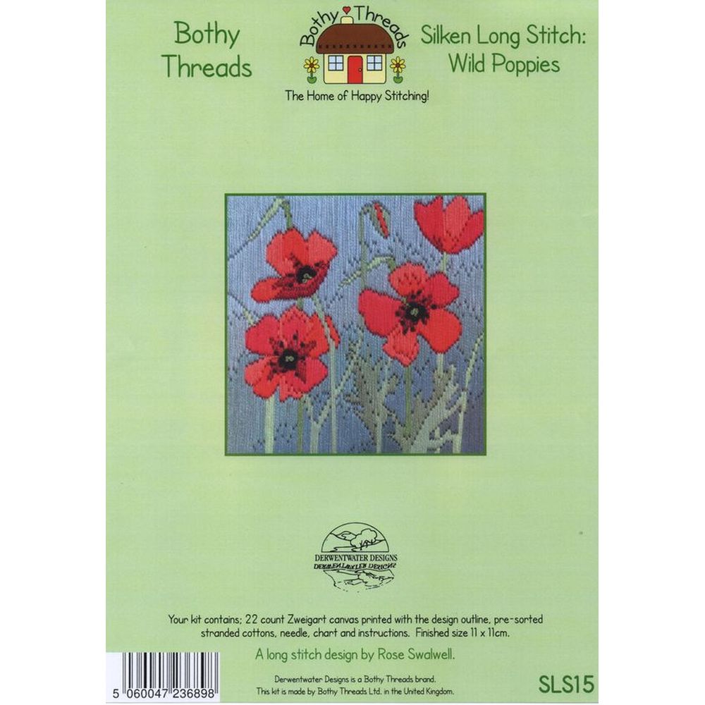 Bothy Threads SLS15  kit point lancé  Coquelicots  1