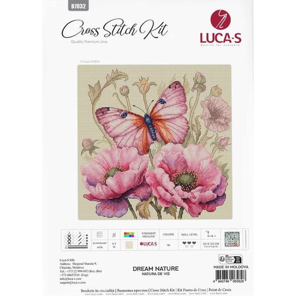 Luca-S B7032  kit point croix  Fleurs nayure  1