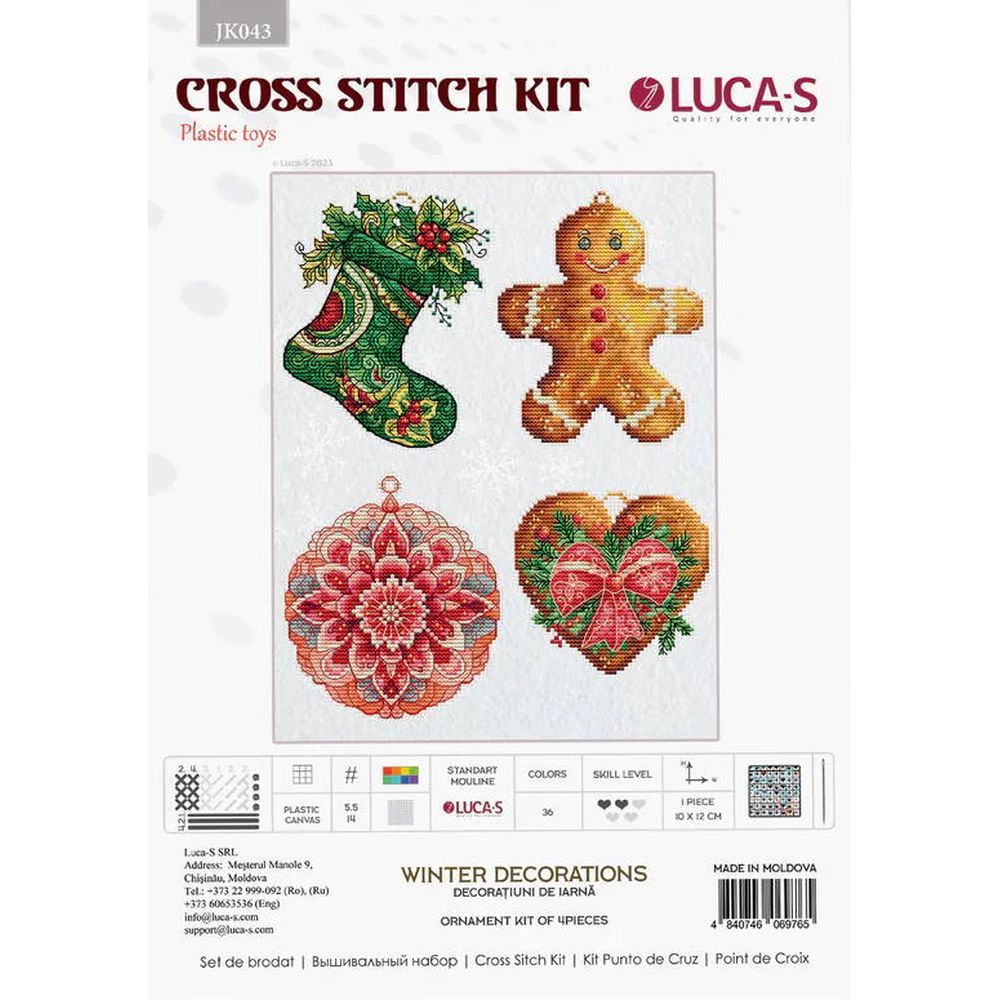 Luca-S JK043  kit point croix compté  Jouets Décorations d’hiver  1