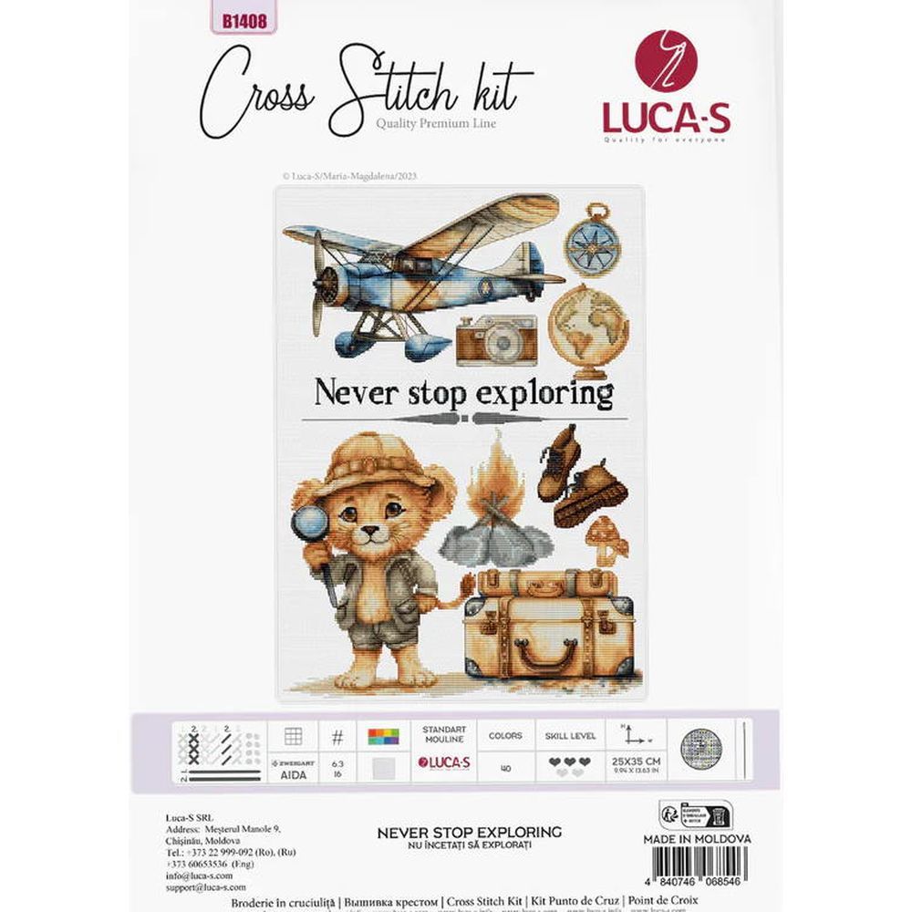 Luca-S B1408  kit point croix compté  Ne cessez jamais dexplorer  1