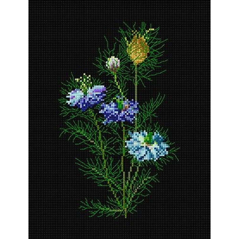Thea Gouverneur 3084-05  kit point de croix  Six études Floral  4