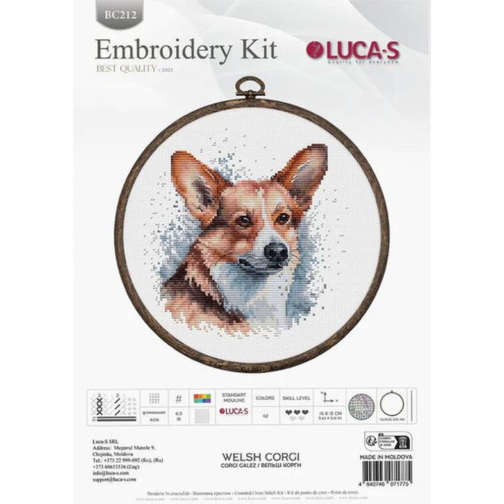 Luca-S BC212  kit point croix  Welsh Corgi  1