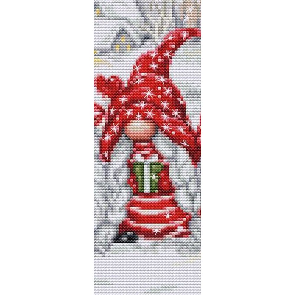 Luca-S BU5050  kit point croix  Trois Gnomes en Bois  3