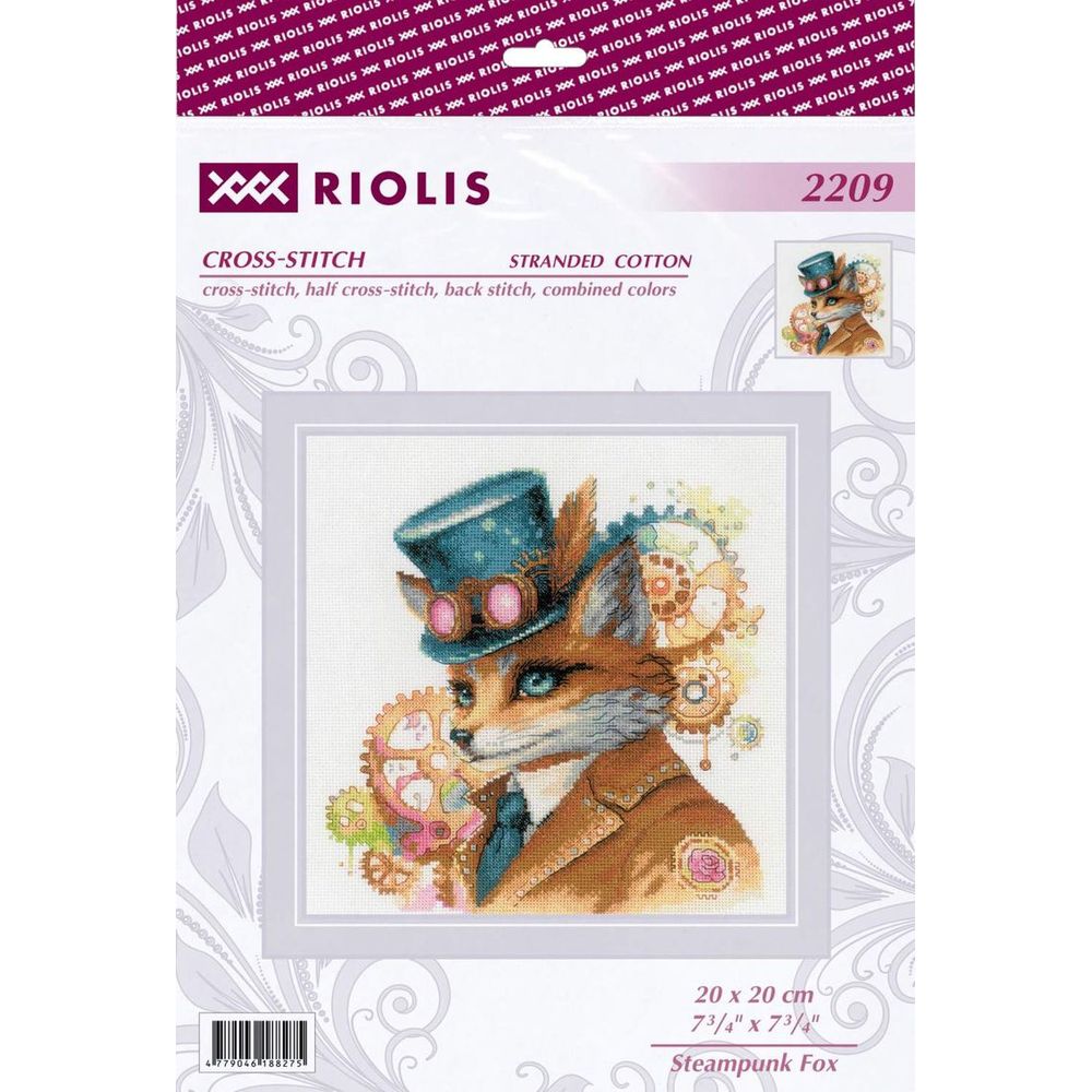 Riolis 2209  kit point croix  Renard Steampunk  1