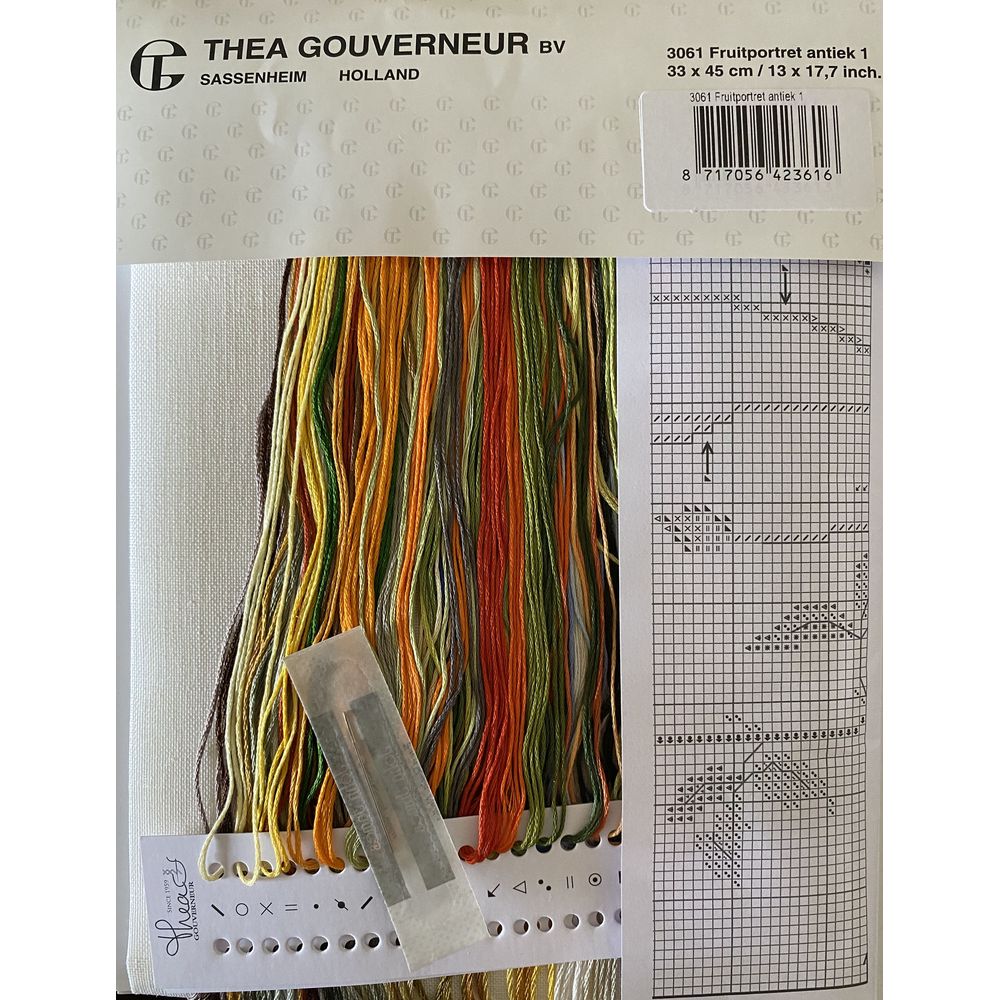Thea Gouverneur 3061  kit point croix  Orange et Mandarine  6