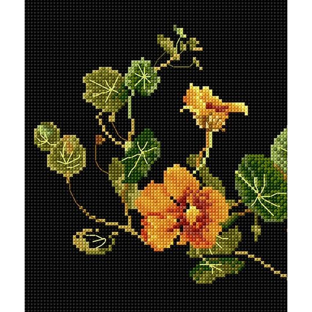 Thea Gouverneur 437-05  kit point de croix compté  Papillon nasturtium  2