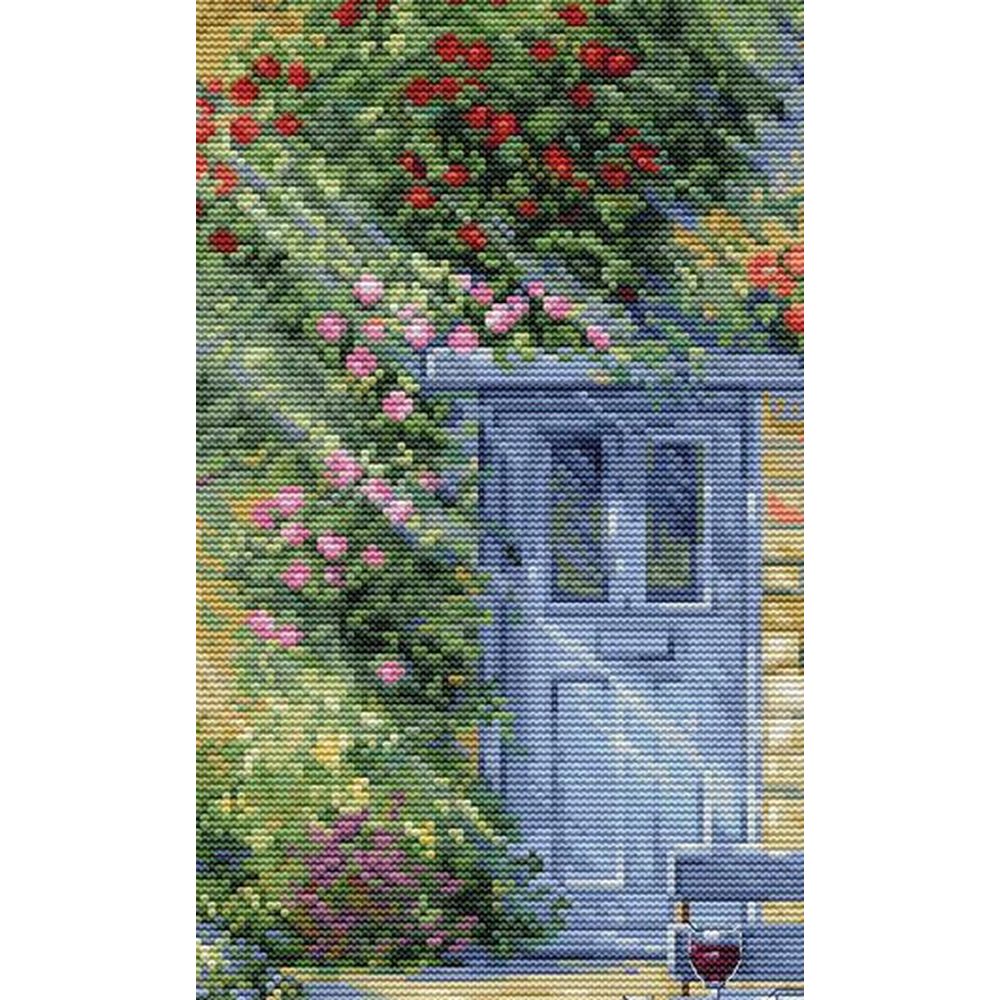 Luca-S BU5055  kit point croix  Jardin romantique  3