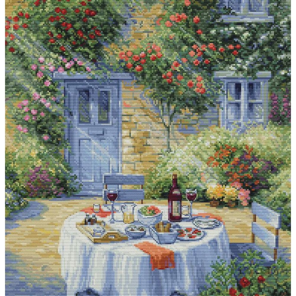 Luca-S BU5055  kit point croix  Jardin romantique