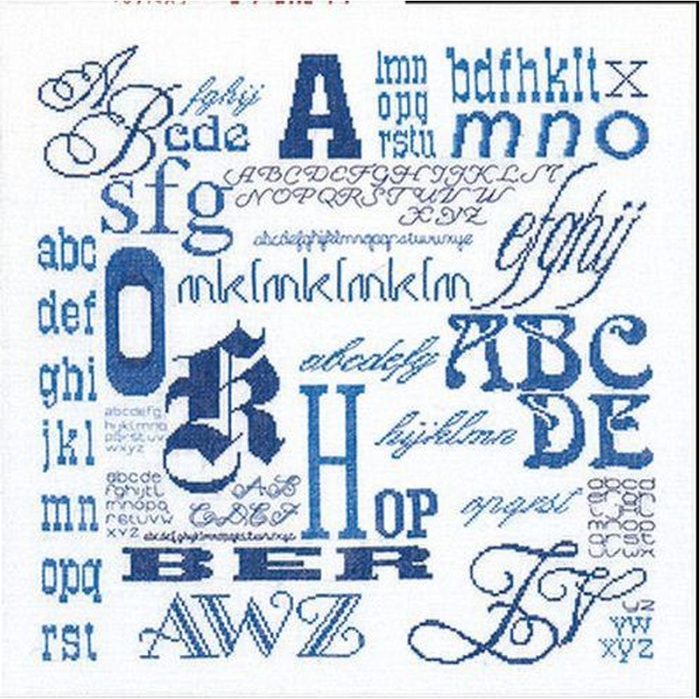 Thea Gouverneur 3045  kit point de croix compté  Sampler ABC  2