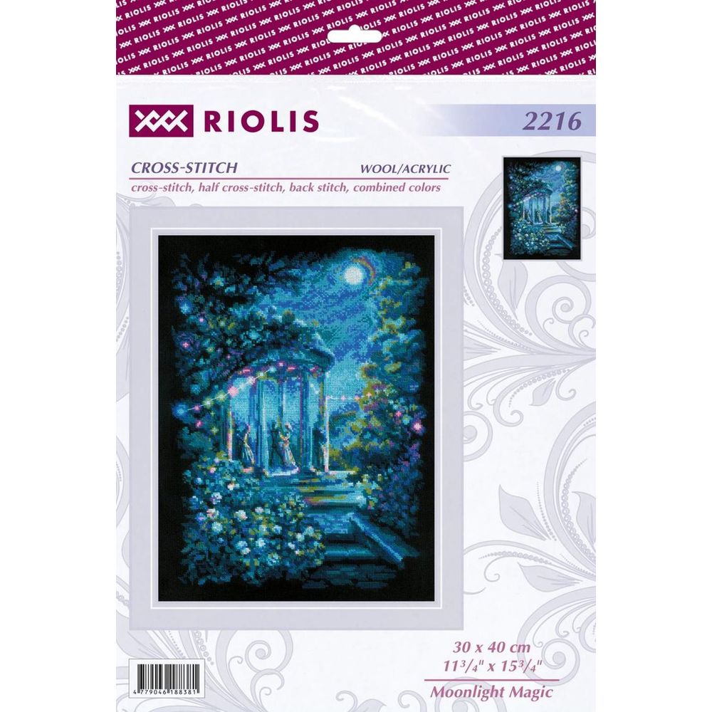 Riolis 2216  kit point croix  Magie du clair de lune  1