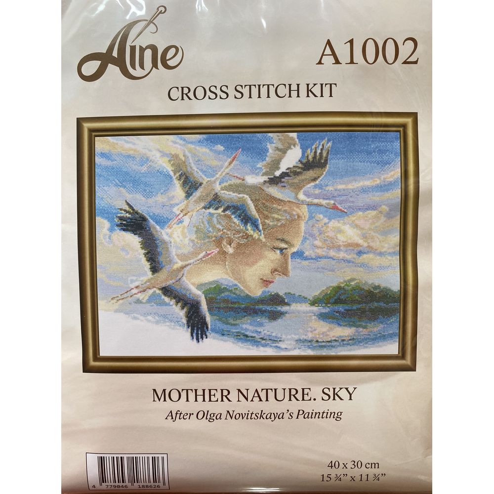 Aine  A1002  kit point croix compté Mére nature Sky  3