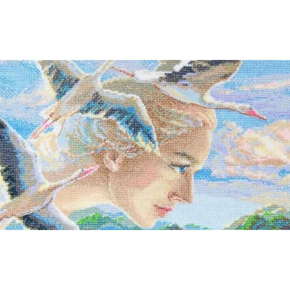 Aine  A1002  kit point croix compté Mére nature Sky  4