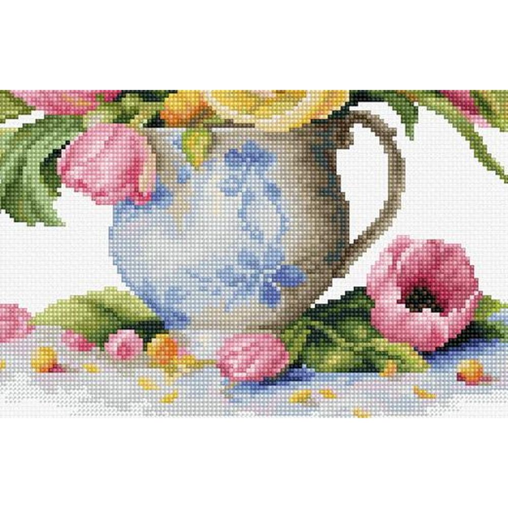 Luca-S B7034  kit point croix  Bouquet de tulipes  2