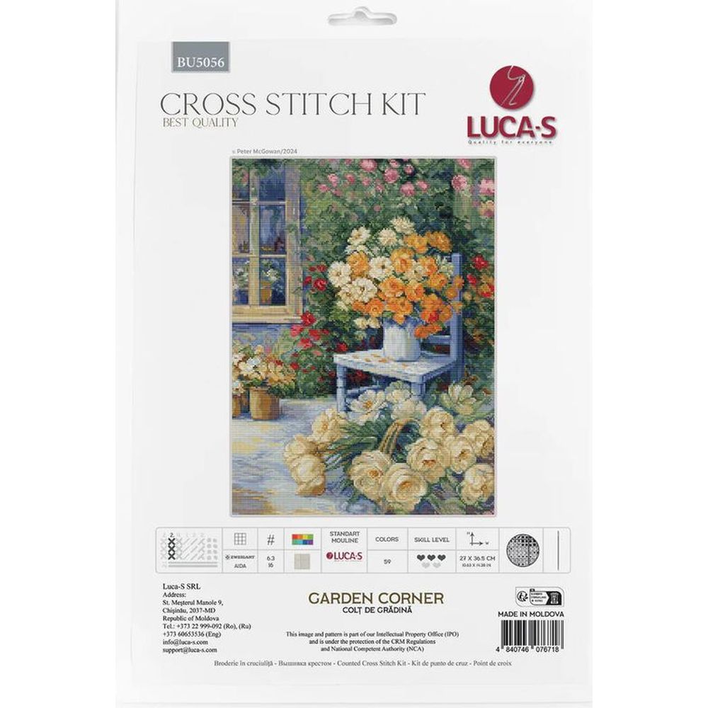 Luca-S BU5056  kit point croix compté  Coin de jardin  1