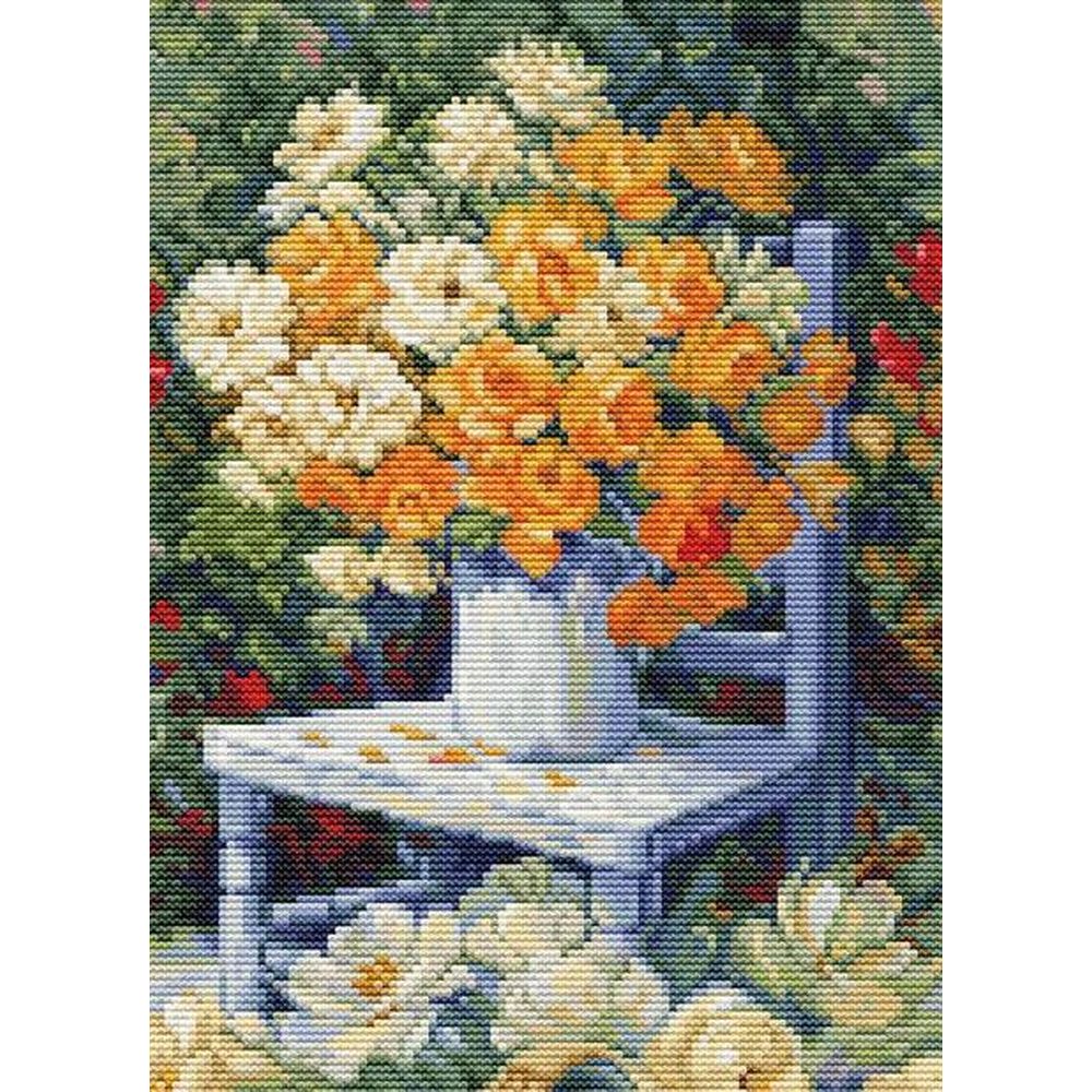 Luca-S BU5056  kit point croix compté  Coin de jardin  3