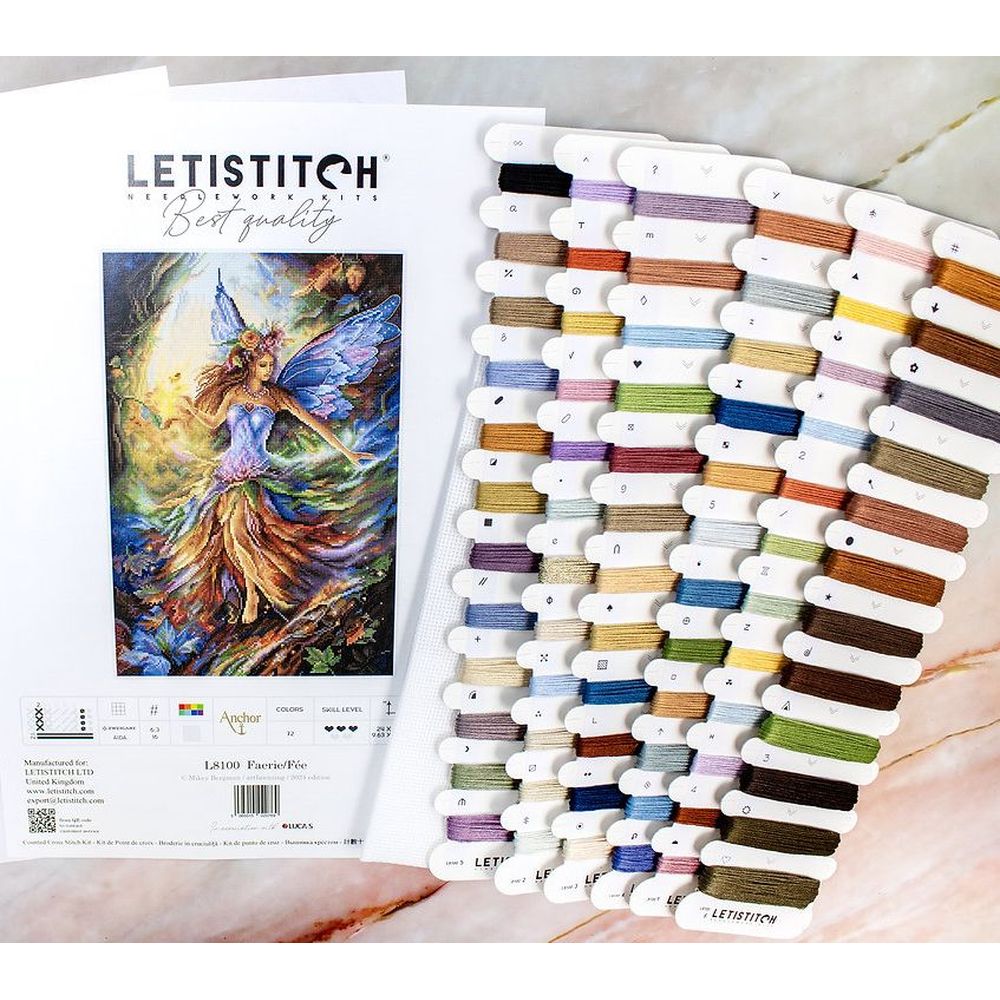 Letistitch 8100  kit point croix  Fée  3