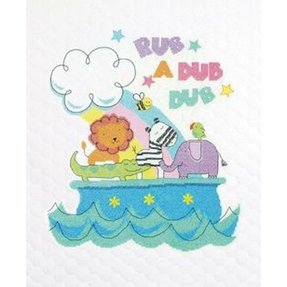 Dimensions 70-74368  kit point croix  Couverture Rub a Dub Dub  3