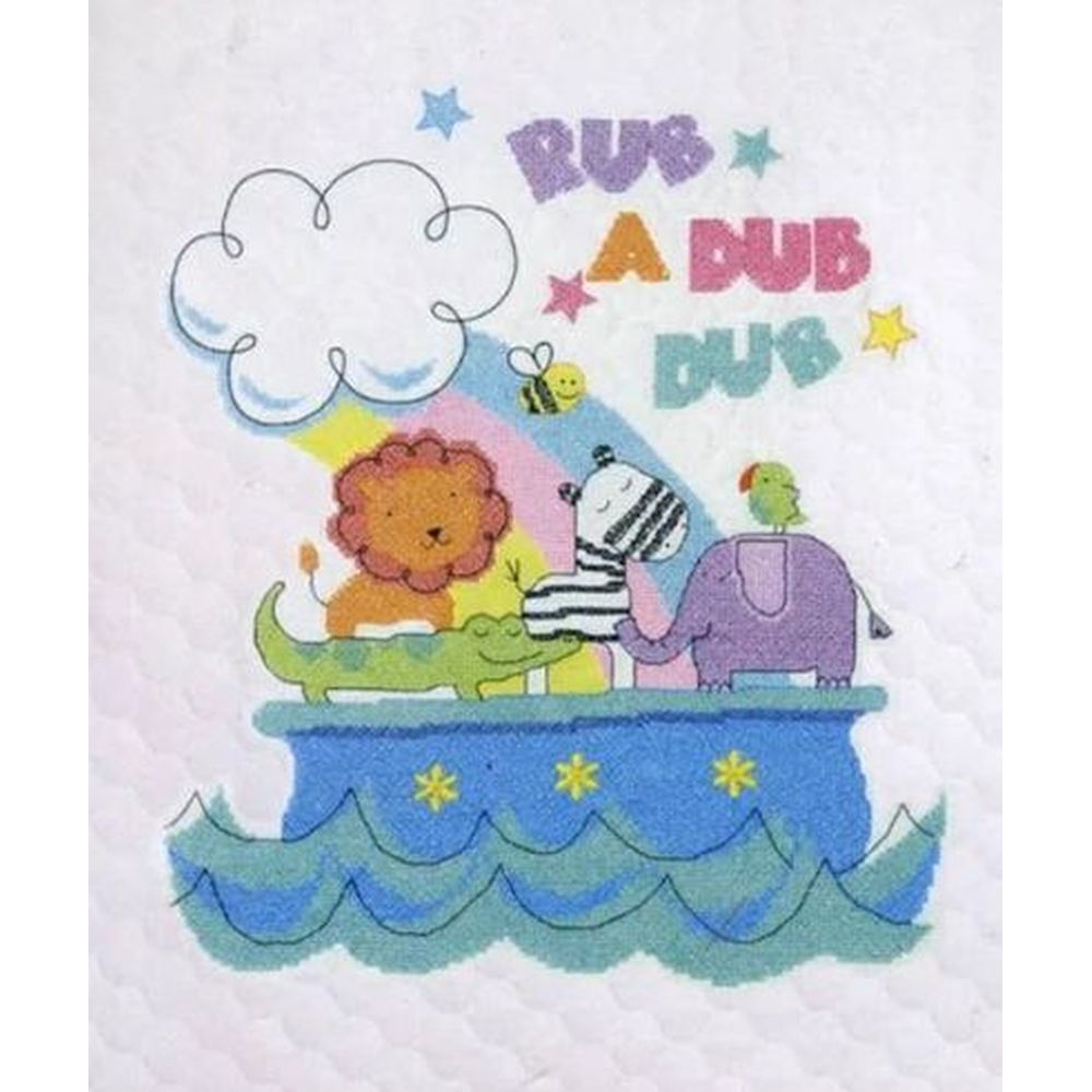 Dimensions 70-74368  kit point croix  Couverture Rub a Dub Dub  2