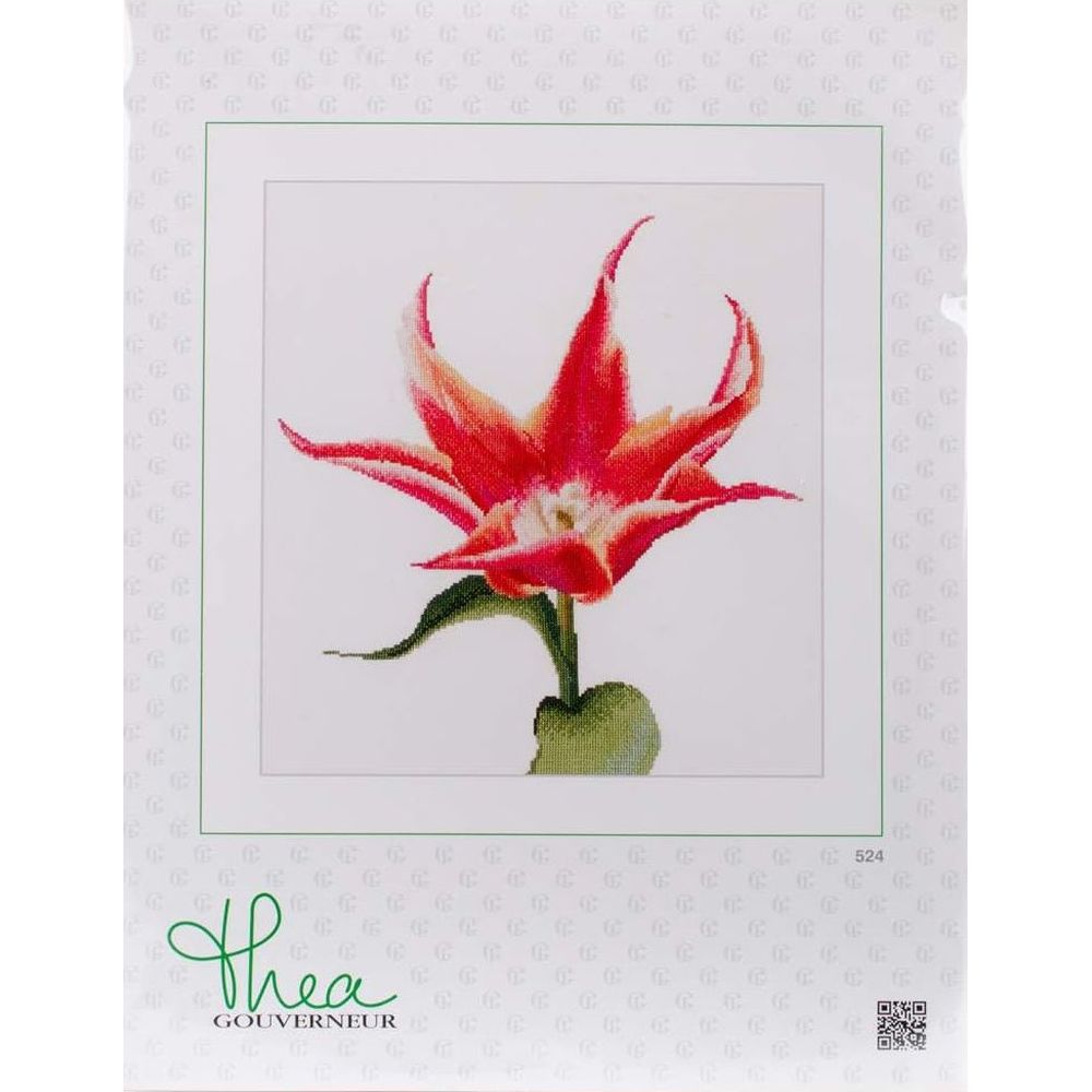 Thea Gouverneur 524  kit point croix compté  Tulipe lys  3