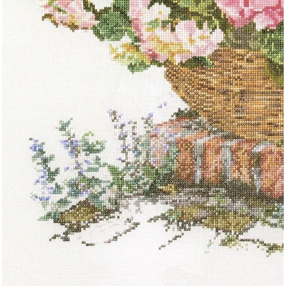 Thea Gouverneur 2047  kit point croix compté  Hortensia rose  6