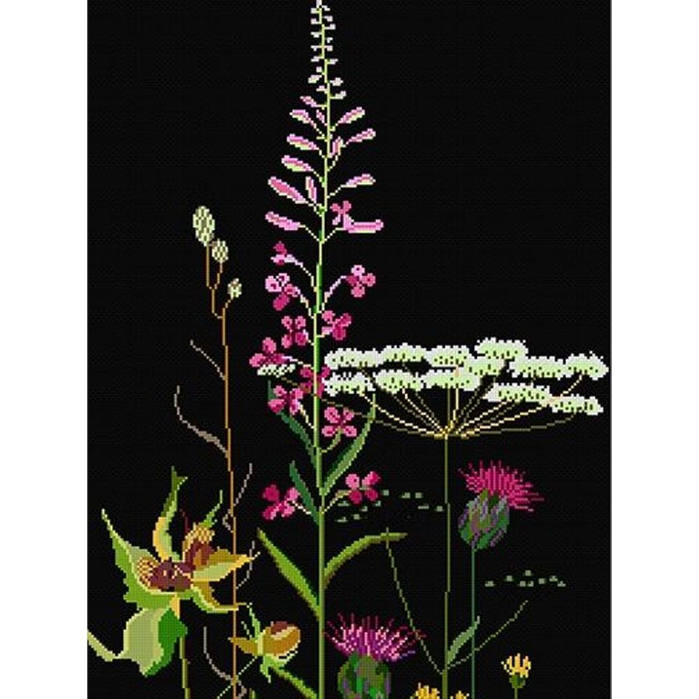 Thea Gouverneur 821-05  kit point de croix compté  Fleurs sauvage  2