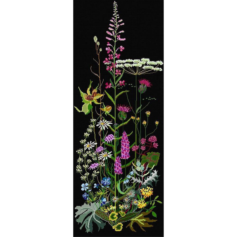 Thea Gouverneur 821-05  kit point de croix compté  Fleurs sauvage