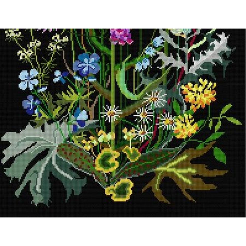 Thea Gouverneur 821-05  kit point de croix compté  Fleurs sauvage  6