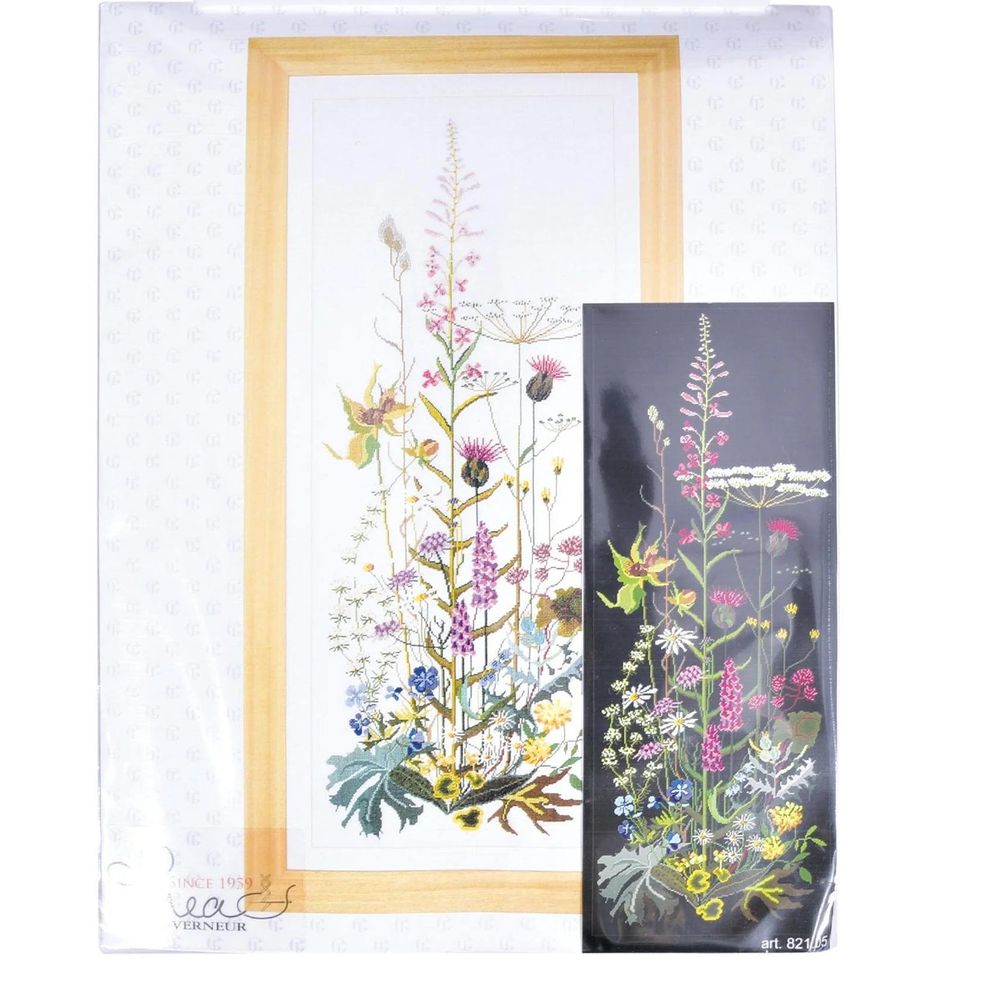 Thea Gouverneur 821-05  kit point de croix compté  Fleurs sauvage  7