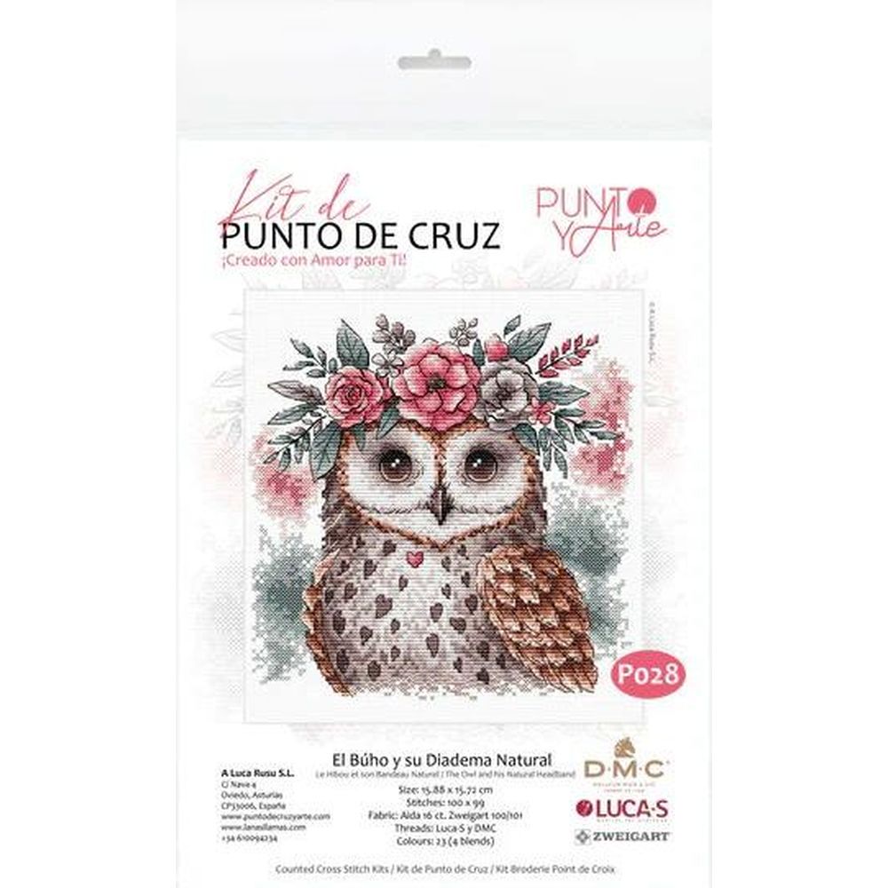 Ava P028  kit de point croix compté  Le hibou  2